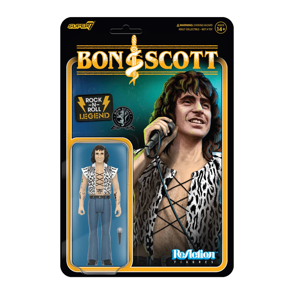 Super7 - Bon Scott (Leopard Print) ReAction Figure
