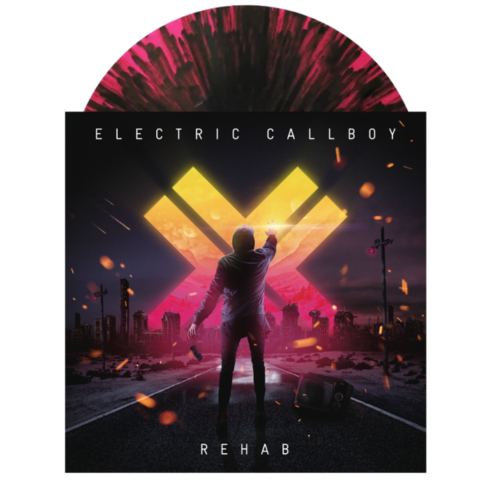Electric Callboy – Rehab (2023 Reissue) – Limited Edition Transparent Neon Pink/Black Splatter Vinyl LP